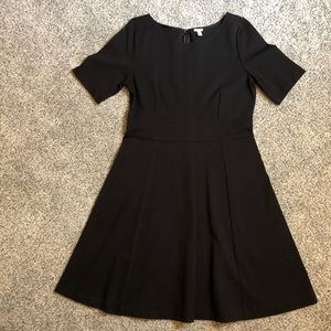 J. Crew Black Short Sleeve Ponte Dress